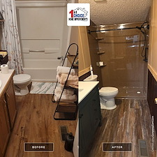 Summerdale Bathroom Remodel Features a New Onyx Walk-In Shower Image
